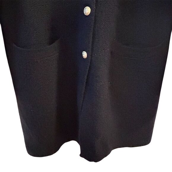 Adrienne Vittadini Women's Blue Long Jacket Lion Buttons Size L - Picture 6 of 14